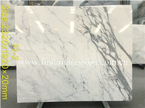 Popular Statuario White Marble Slabs&Cut to Size