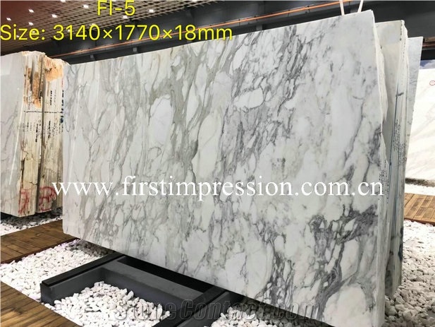 Popular Statuario White Marble Slabs&Cut to Size