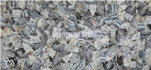 Crystal Grey Semiprecious Stone Tiles Slabs Wall