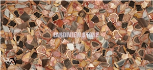Desert Jasper Semi Precious Stone Tiles Slabs Wall