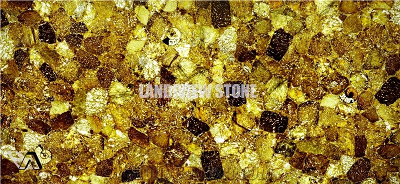 Graphic Feldspar Backlit Semiprecious Tiles Slabs