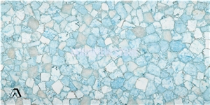 Ice Blue Calcite Semiprecious Stone Tiles Slabs Ice Blue Calcite Semiprecious Stone Tiles Slabs