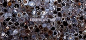 Purple Agate Semiprecious Tiles Slabs Wall