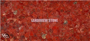 Red Jasper Gemstone Tiles Slabs Wall Flooring