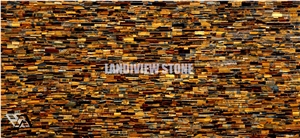 Tiger Eye Yellow & Blue Gemstone Tiles Slabs Wall