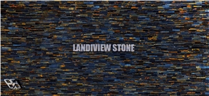 Tiger Eye Yellow & Blue Semiprecious Tiles Slabs