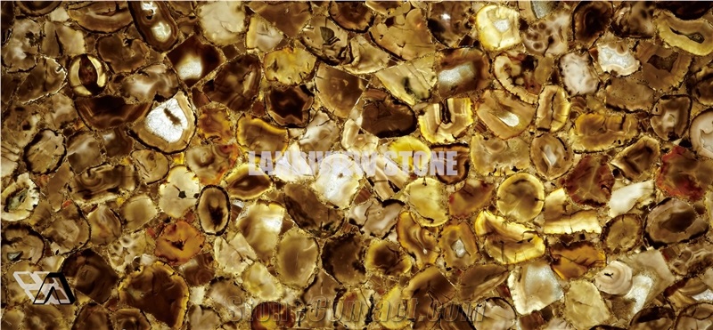 Uruguay Agate Backlit Gemstone Tiles Slabs Wall