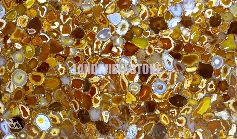 Yellow Agate Semiprecious Tiles Slabs Flooring