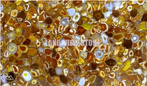 Yellow Agate Semiprecious Tiles Slabs Flooring