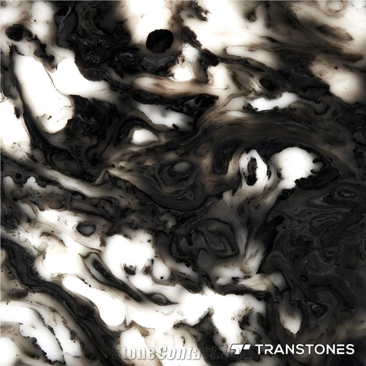 Alabaster White with Black Solid Surface Sheet