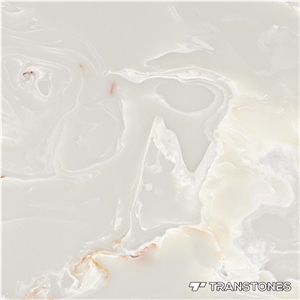Artificial White Onyx Alabaster Translucent Stone
