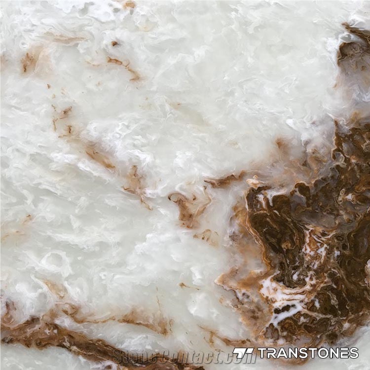 Crystallized Onyx Stone Artificial Alabaster Slab