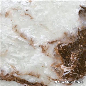 Crystallized Onyx Stone Artificial Alabaster Slab