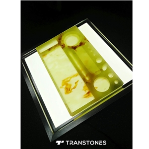 Customized Design Artificial Onyx Carved Tray