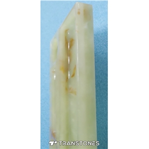 Faux Alabaster Sheet Transparent Carved Tray