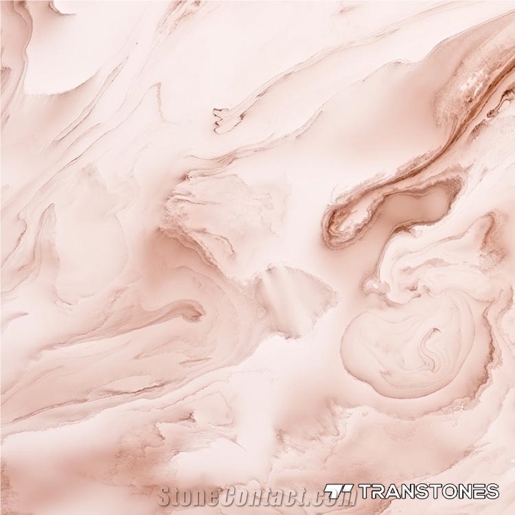 Faux Stone Pink Onyx Alabaster Panel