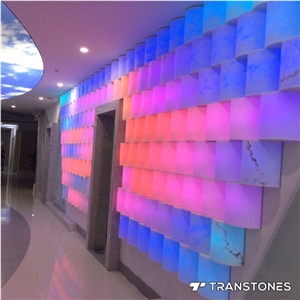 Lighting Boxes Walling Decors White Onyx Stone