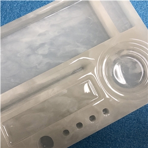 Translucent Faux Alabaster Stone Panel Carved Trays Translucent Faux Alabaster Stone Panel Carved Trays