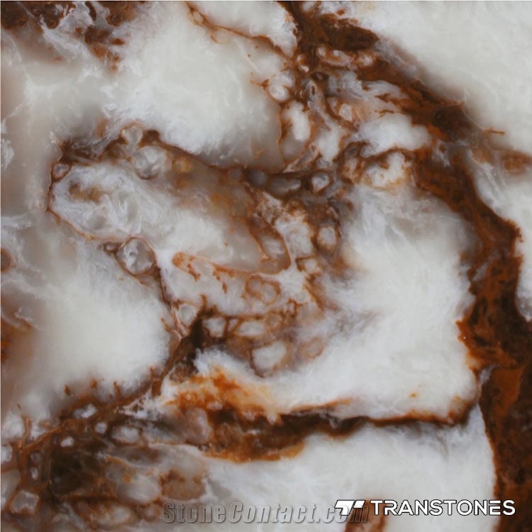 Translucent Faux Onyx Crystallized Stone Slab