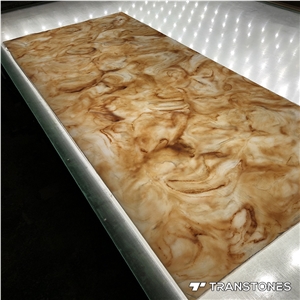 Translucent Resin Panel Yellow Alabaster Sheet