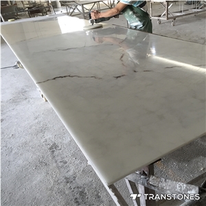 White Faux Alabaster Sheet for Backlit Walls