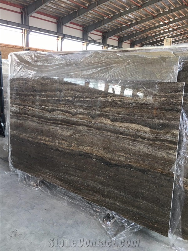 Kashan Silver Travertine,Silver-Brown Travertine