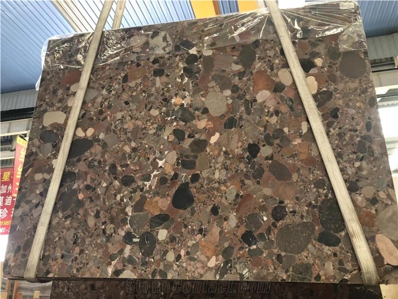 Inexpensive Colorful Red Granite Stone Flooring