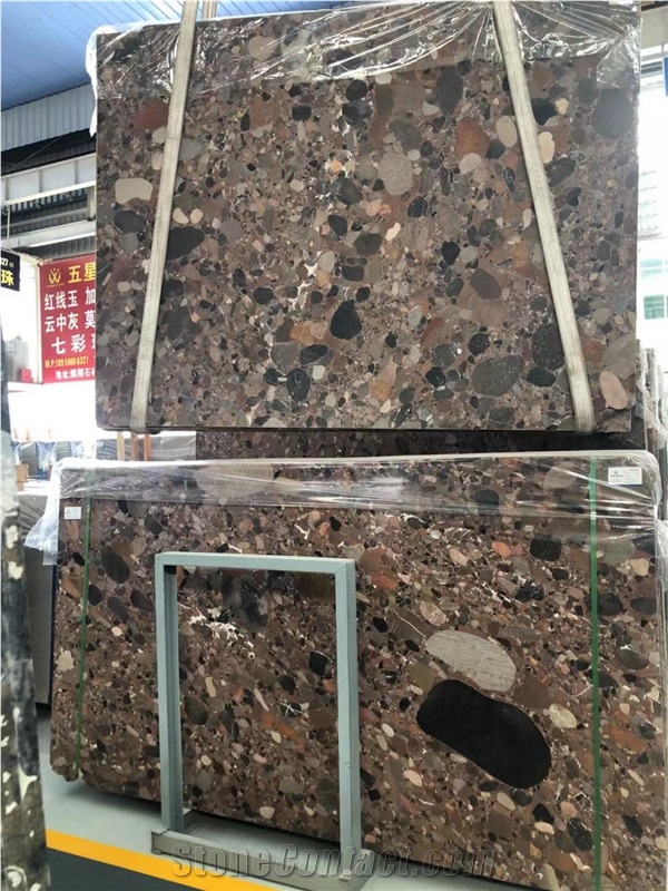 Inexpensive Colorful Red Granite Stone Flooring
