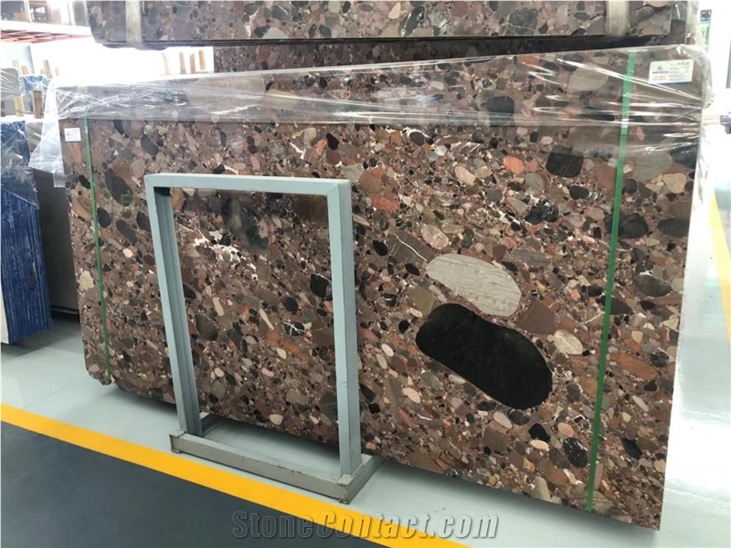 Inexpensive Colorful Red Granite Stone Flooring