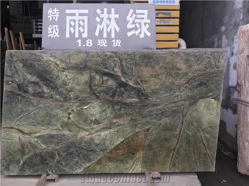 Rainforest Green Marble Slab