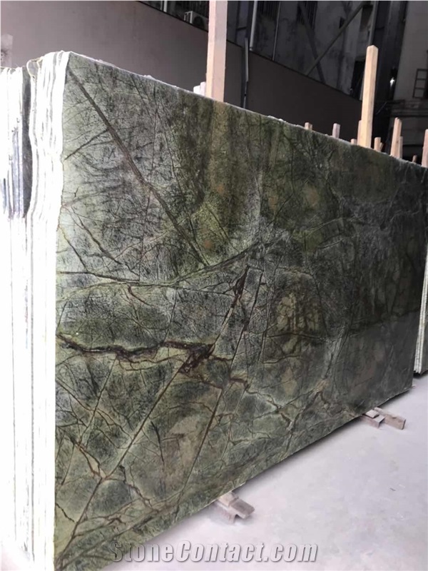 Rainforest Green Marble Slab