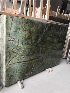 Rainforest Green Marble Slab