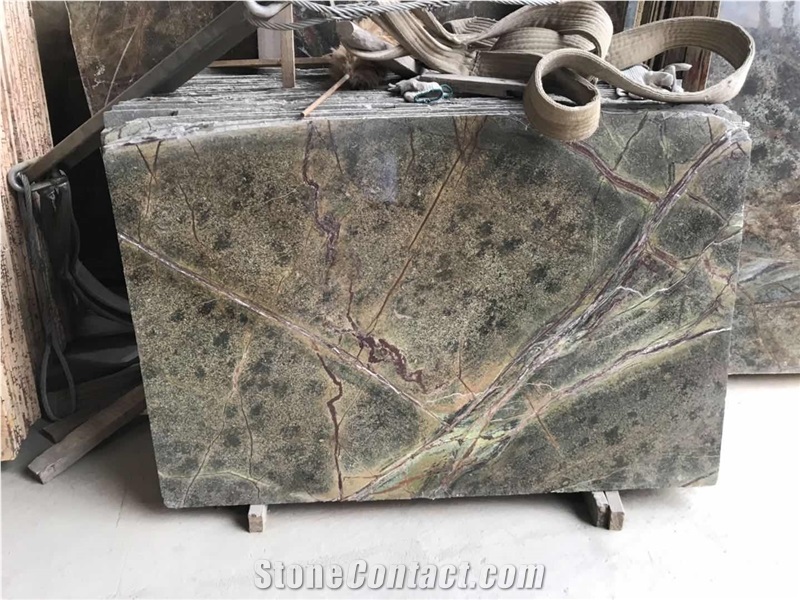 Rainforest Green Marble Slab