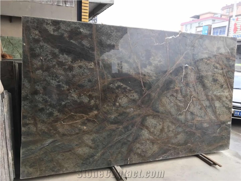 Rainforest Green Marble Slab