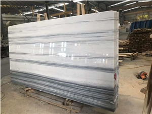 Super White Black Line China Equator Marble Slabs Super White Black Line China Equator Marble Slabs