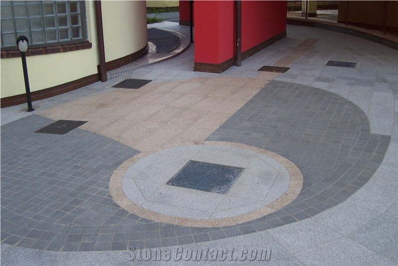 Bianco Sardo Granite Brushed Pavers