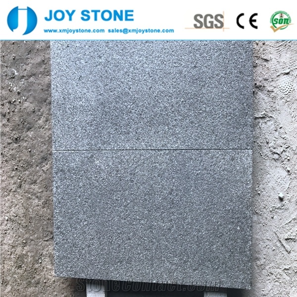 G684 Black Basalt Stone Cladding Wall Tiles Flamed