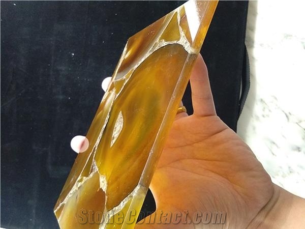 Backlight Natural Orange Agate Wall Decor Panels