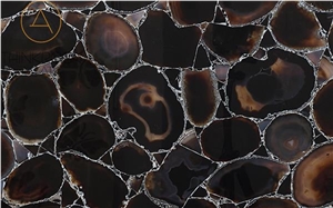 Black Agate Semiprecious Stone Slabs,Gemstone Slab