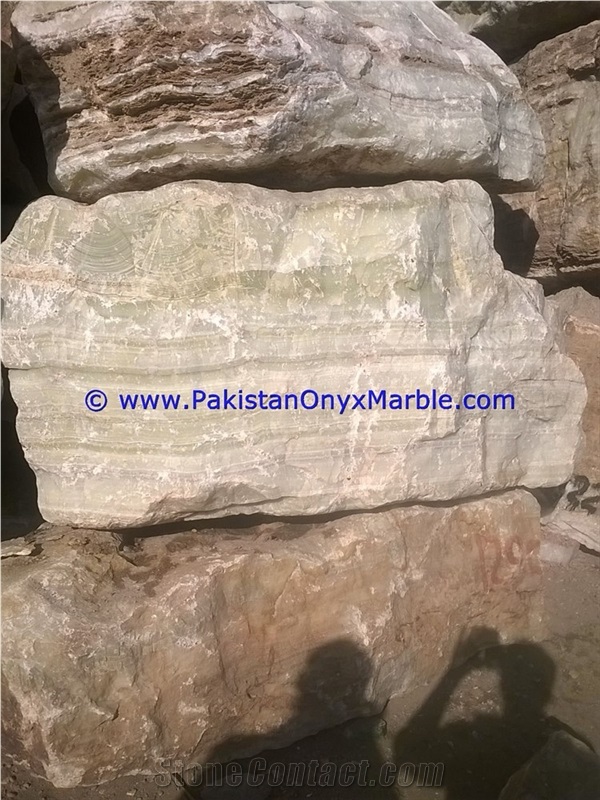 Afghan Light Green Onyx Blocks