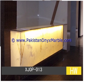 Backlit Onyx Commercial Counter Tops Bar Tops, Receiption Counters