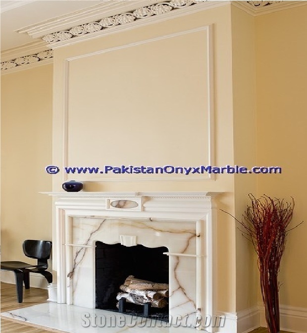Backlit Onyx Fireplaces