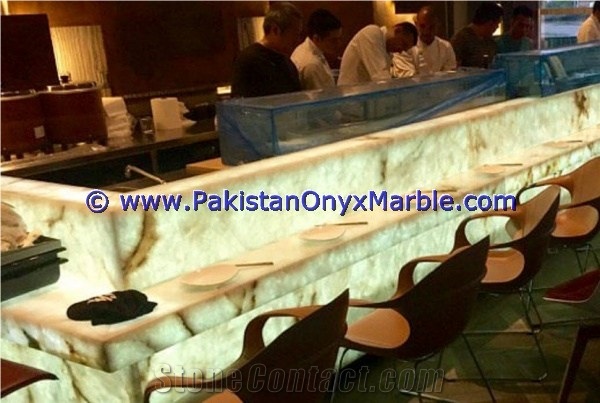 Backlit Onyx Tables Tops Dining & Coffee Tables