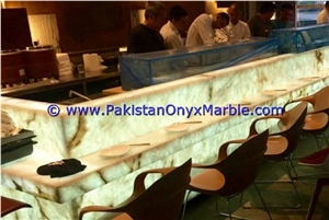 Backlit Onyx Tables Tops Dining & Coffee Tables