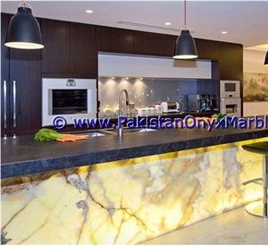 Backlit Onyx Tables Tops Dining & Coffee Tables