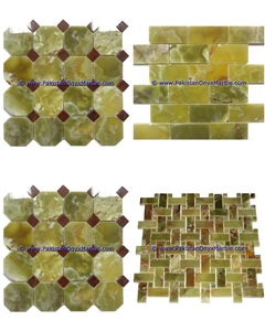 Dark Green Onyx Mosaic Tiles Collection