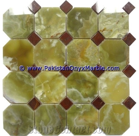 Dark Green Onyx Mosaic Tiles Collection