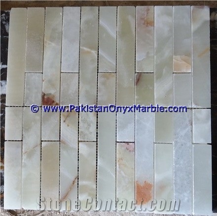Light Green Onyx Mosaic Tiles Collection
