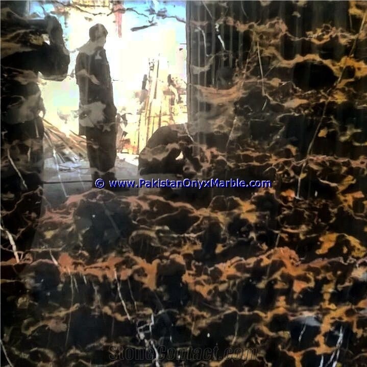 Marble Slabs Black and Gold Michael Angelo