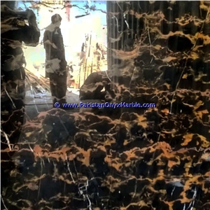 Marble Slabs Black and Gold Michael Angelo